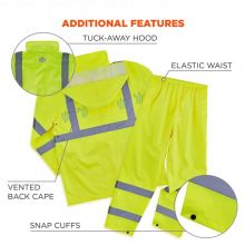 GloWear 8376K Lightweight Hi-Vis Rain Suit 2