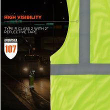 8220Z Mesh Hi-Vis Safety Vest - Type R Class 2 - Zipper 5