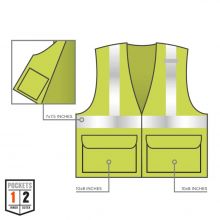 8220Z Mesh Hi-Vis Safety Vest - Type R Class 2 - Zipper 4