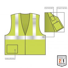 8217BA Breakaway Mesh Hi-Vis Safety Vest - Type R Class 2 3