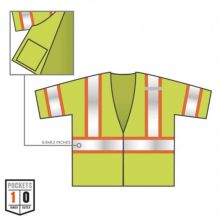 Two Tone Hi-Vis Safety Vest - Type R Class 3 3