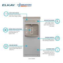 Elkay ezH2O Floor Standing Bottle Filling Station & Sqwincher Bundle 1