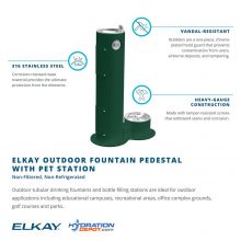 Elkay Outdoor Pedestal Fountain with Pet Station 2